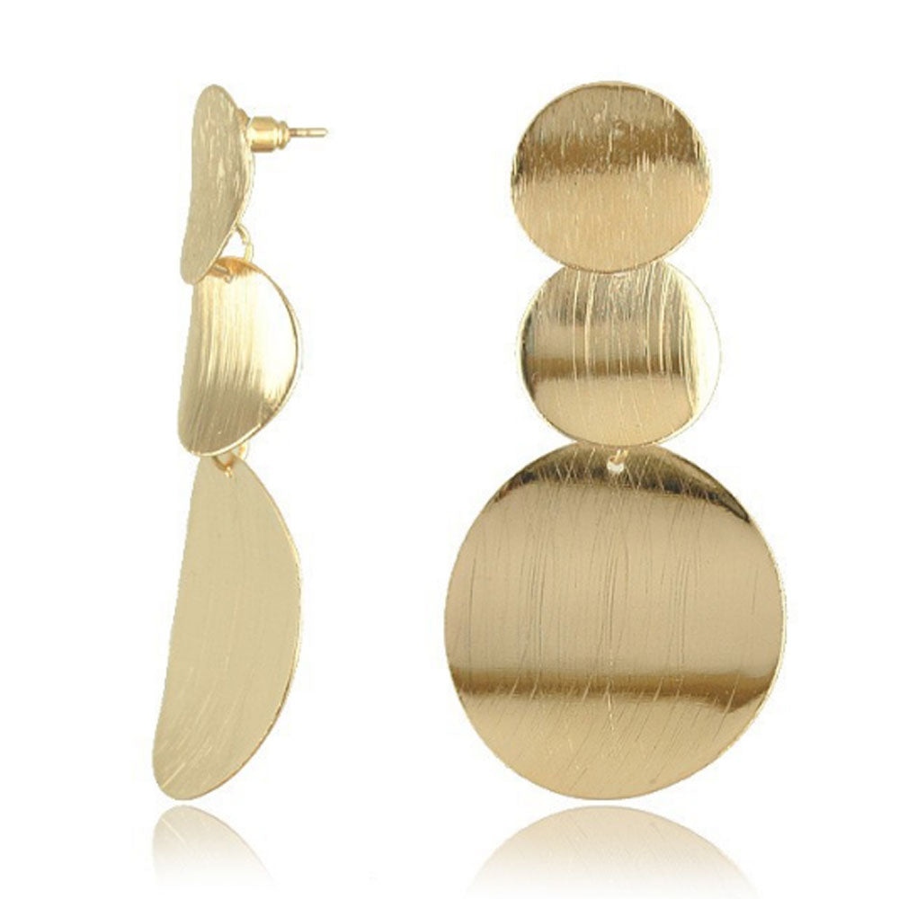 korean fashion accessories jewelry water drop shape metal long drop earings
