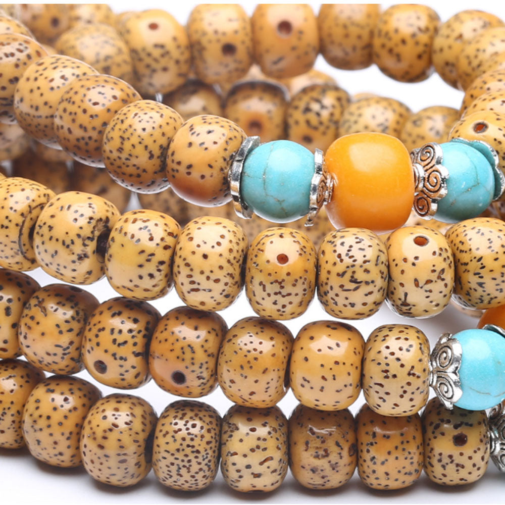 handmade serenity moonstar bodhi beads 108 mala prayer meditation bead bracelet necklace jewelry