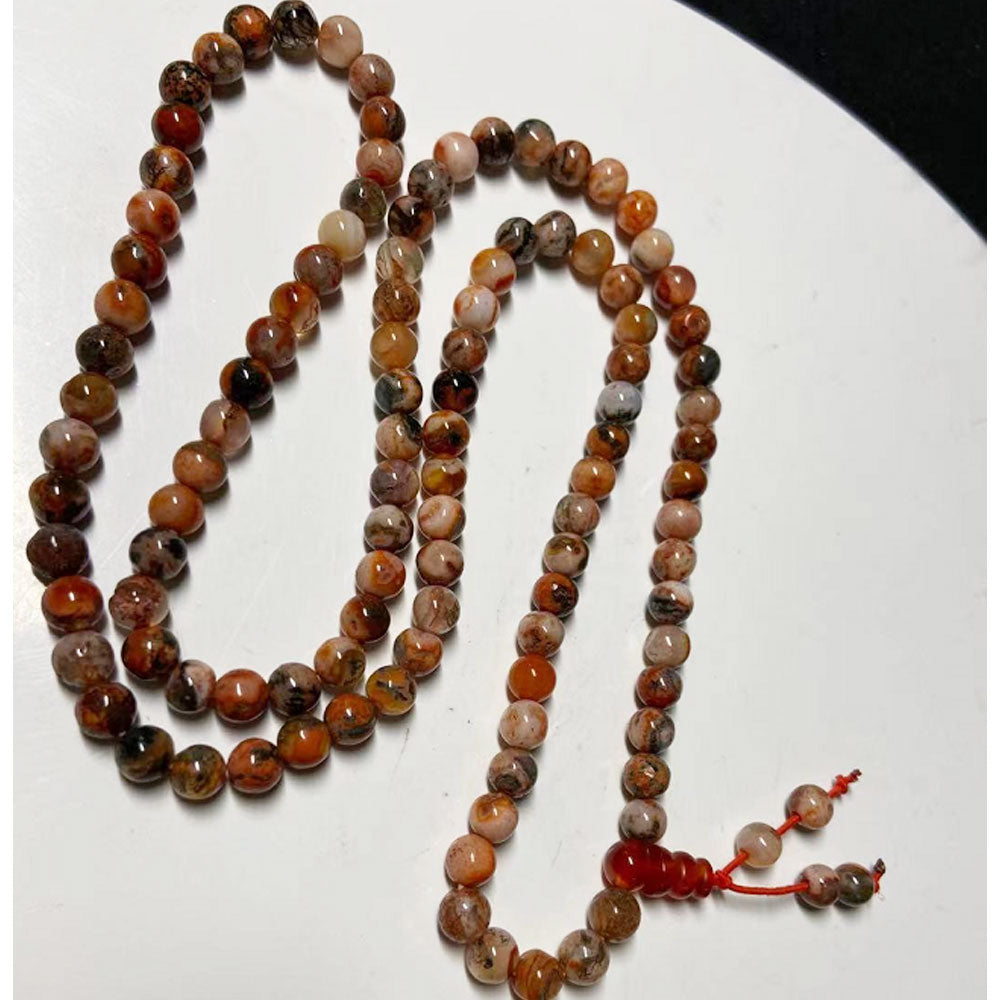 handmade natural energy healing 6mm Aquatic agate gemstones meditation 108 mala beads prayer bracelet necklace jewelry
