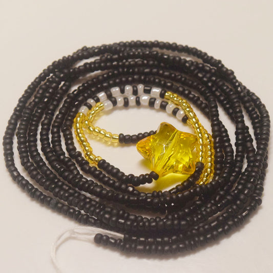 glass seed beads  mix colors  50 inches  handmade  cotton string  tie on design  belly body chain jewelry