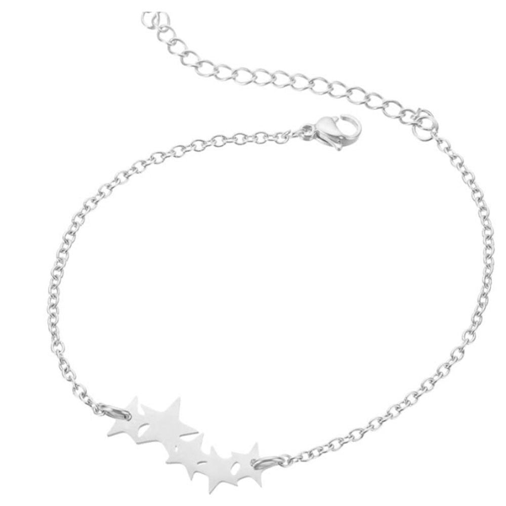 fashion titanium stainless steel jewelry shooting stars pendant charms necklace and ladies bracelet gold and silver jewelry