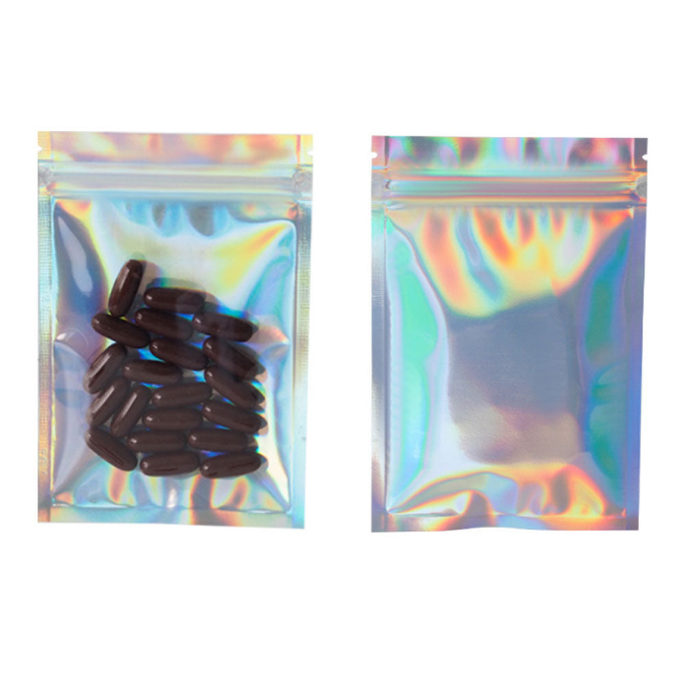 small size plastic jewelry pack white black pink blue gold zip zipper lock bag