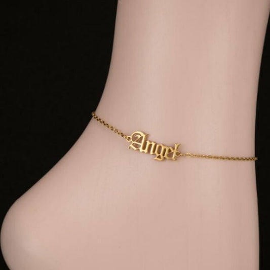 stainless steel gold and silver color zodiac sign anklets foot jewelry