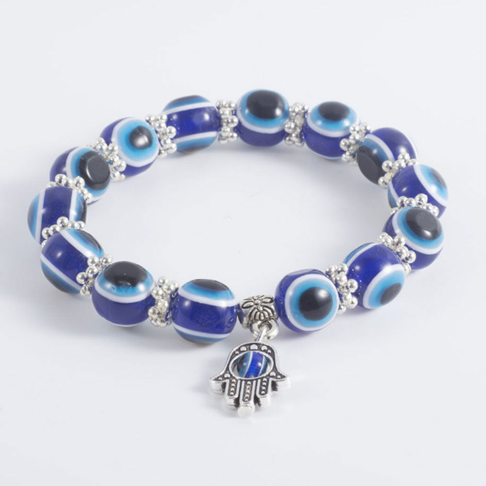 cheap fashion women lucky turkish blue eye beads beaded bracelet jewelry