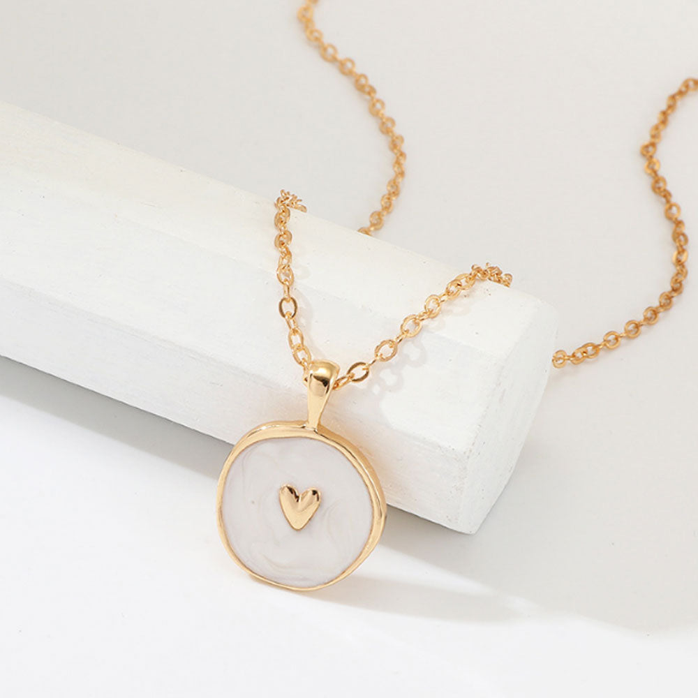 Alloy moon star five pointed star lightning modern enamel medal coin necklace