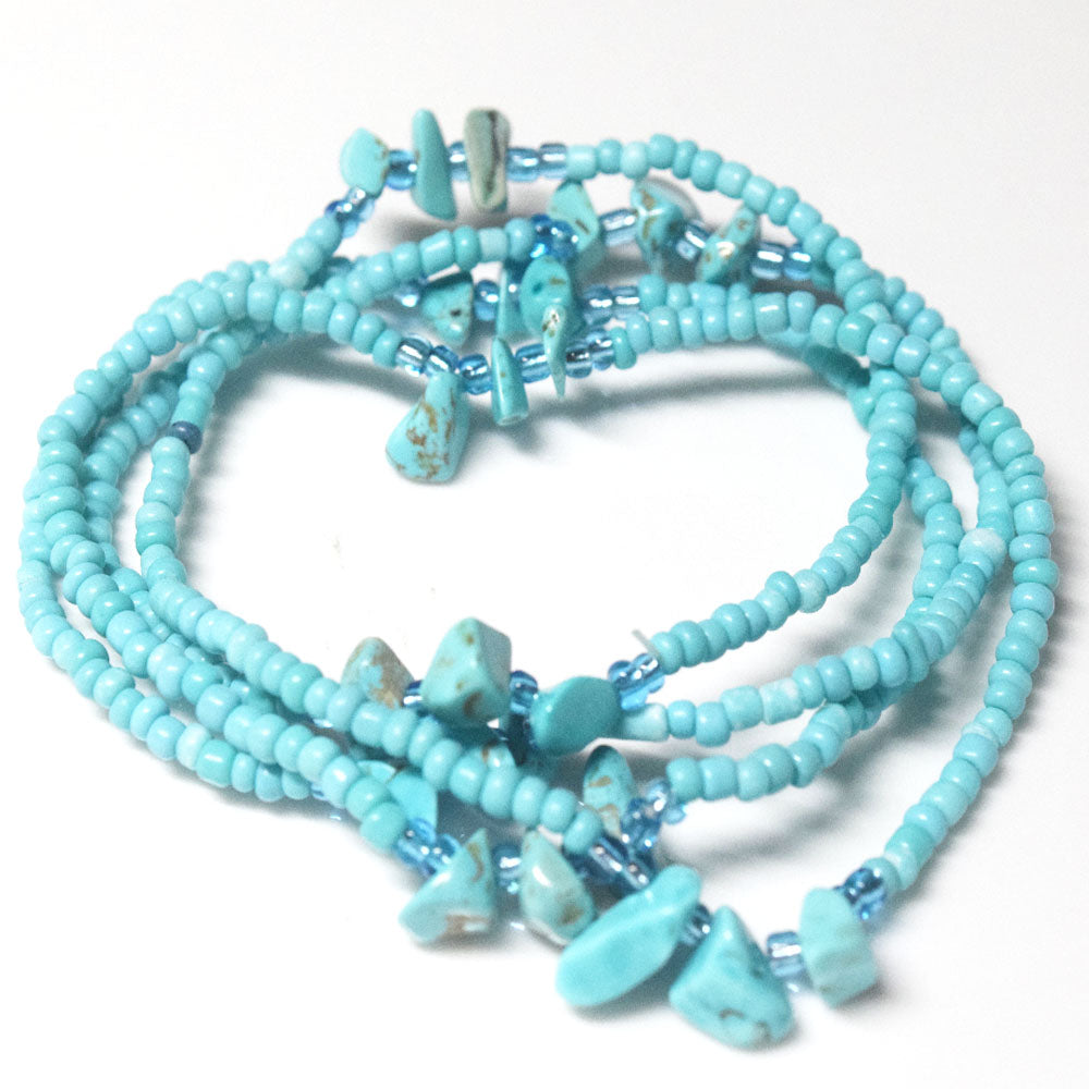handmade glass seed beads bikini waist belly chain plus natural stone chips jewelry women