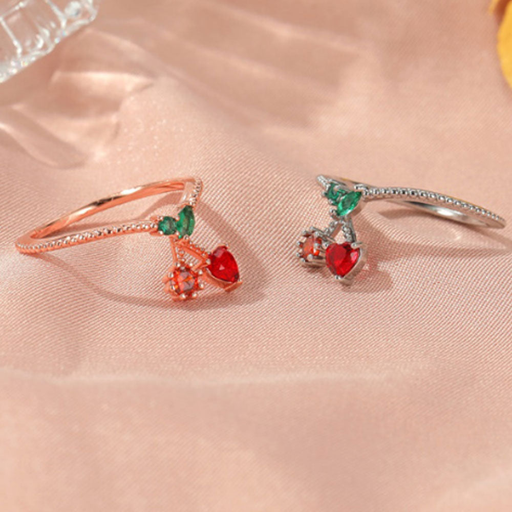 fashion brass jewelry fruit finger ring for women