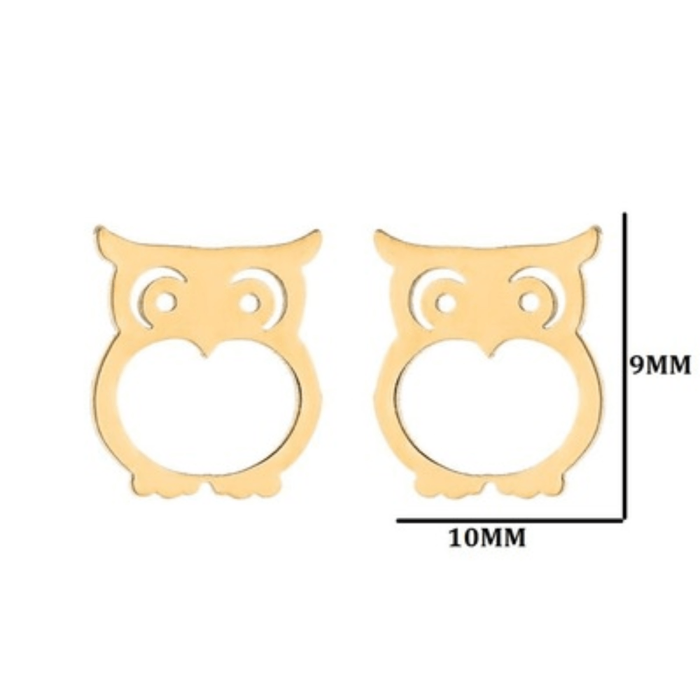 stainless steel earrings owl charm stud earring jewelry earrings studs for women wholesale