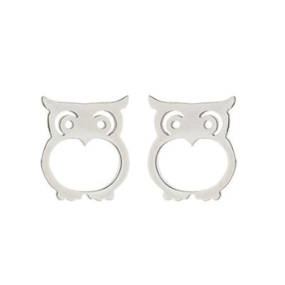 stainless steel earrings owl charm stud earring jewelry earrings studs for women wholesale