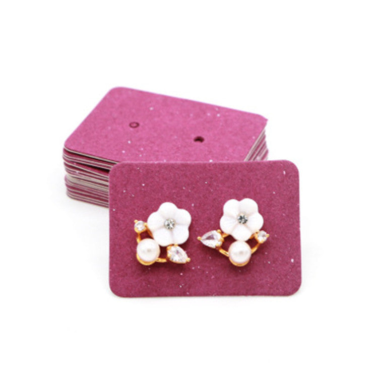 100pcs a pack small tiny earring cards wholesale kraft paper ear stud earrings display card 2.5x3.5cm for women fashion jewelry