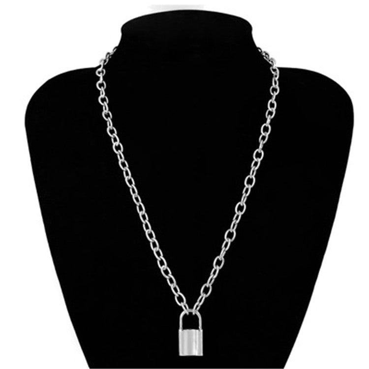 9 design multi size jewelry Joyas Bijoux necklace gold plated chain key lock necklace for Mujer women girls