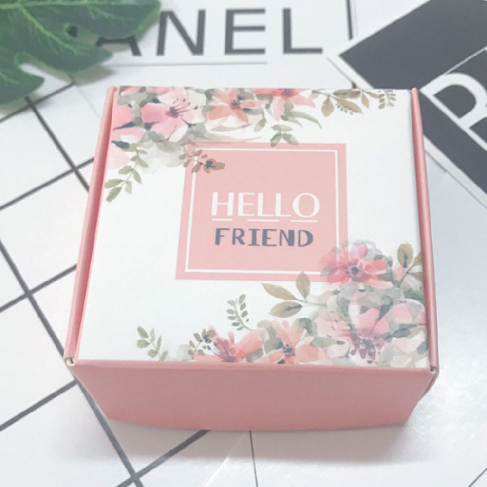 Small Size Colored Paper Card Foldable Boxes Carton Mailer Shipping Boxes
