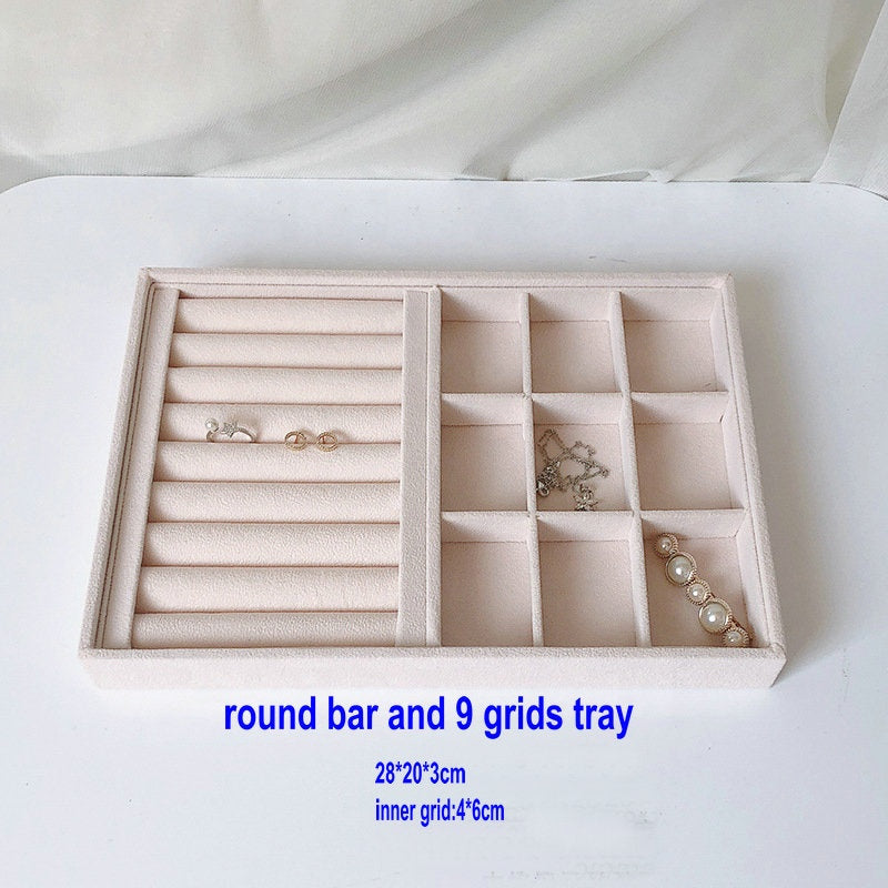 middle size luxury jewelry shop chain store showcase storage tray necklace earring ring bracelet packaging display tray