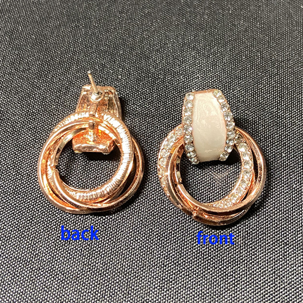Korea trendy tiny silver gold rose gold geometric earrings fashion crystal rhinestone S925 silver pin hypoallergenic hoops earrings
