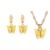 Fashion trendy accessories acrylic butterfly charm pendan necklace andt earrings jewelry set