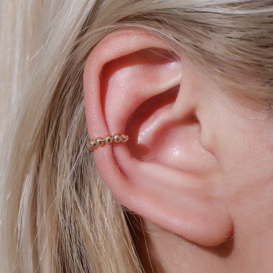 U shaped ear bone clip simple ear clasp beads earrings ear cuff ring clip on earrings