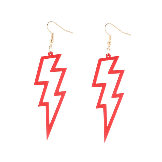 fashion acrylic resin plastic thunder-and-lightn bolt dangle drop earring women earrings jewelry