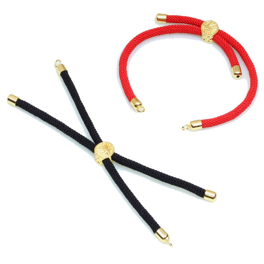 wholesale handmade red milan string cord woven bracelet rich colors to diy your own charms adjustable jewelry China Supplier