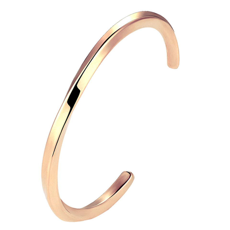 wholesale stainless steel 18k gold plated twist cuff 4mm wide bangle bracelet unisex China Manufacturer Supplier