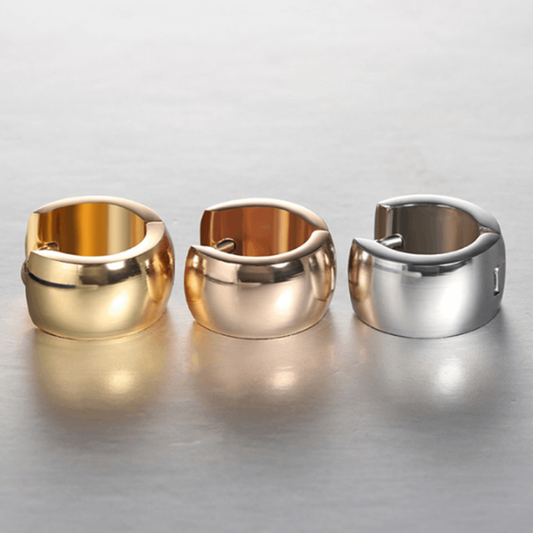 stainless steel chunky multicolor silver earrings hoop c earrings women earring