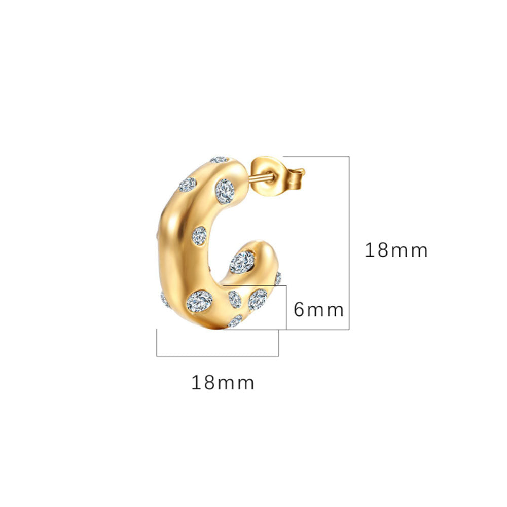 wholesale hoop zircon earring