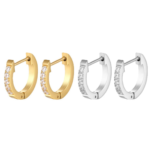 stainless steel zircon hoop earring manufacturer