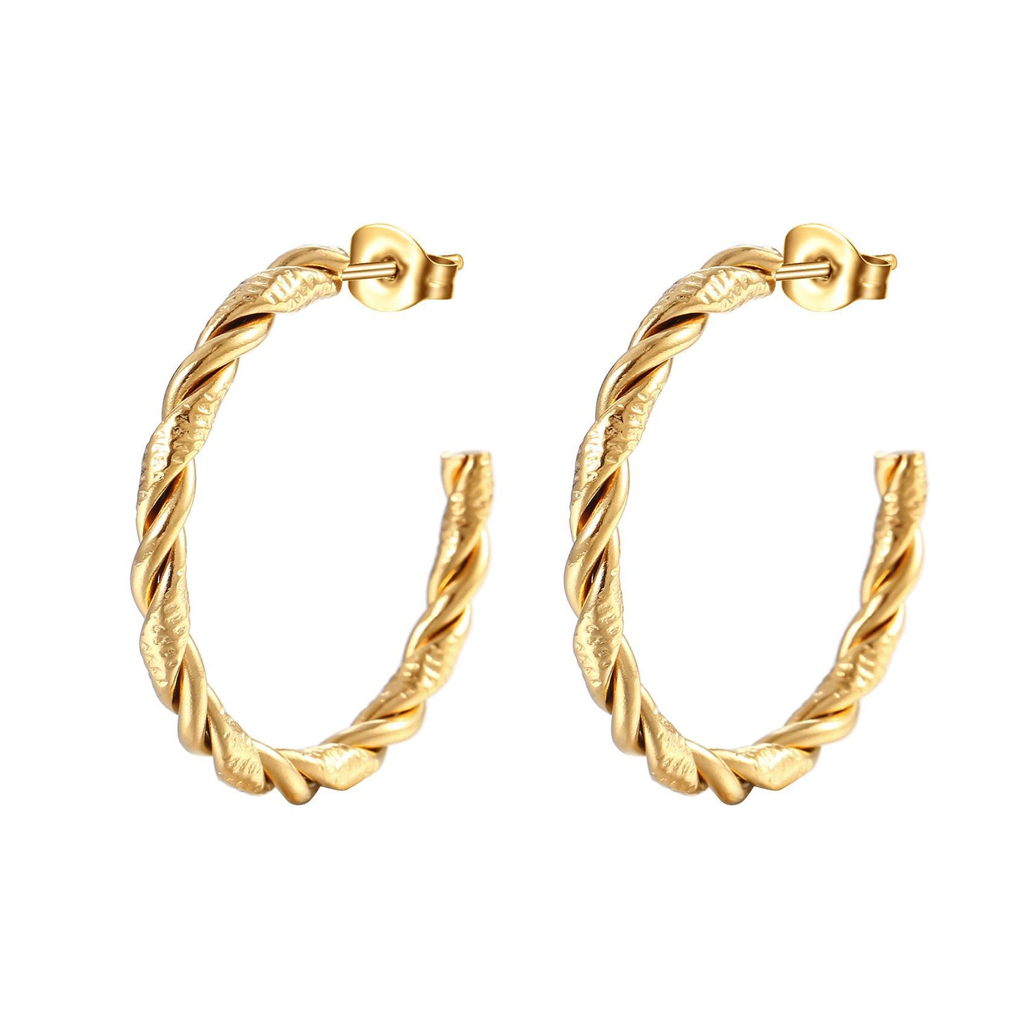 twist half hoop earring factory