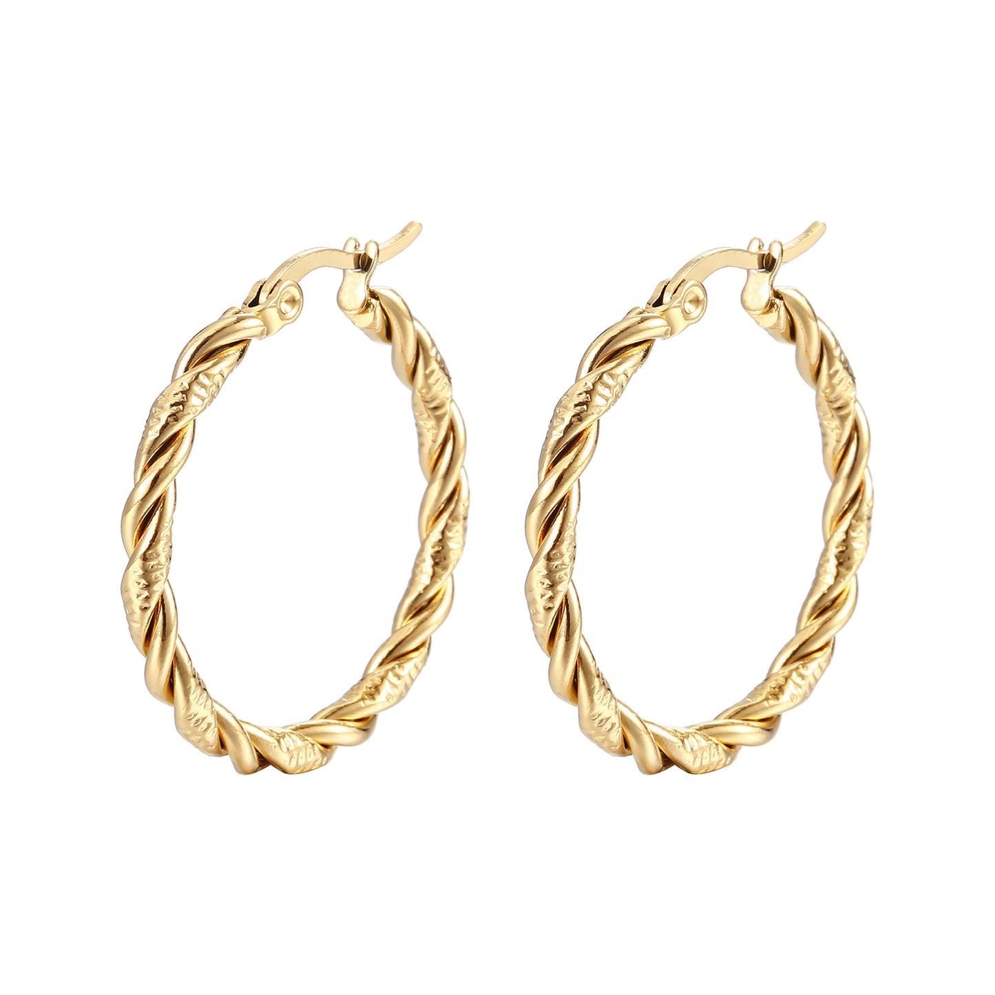 twist hoop earring 3cm factory