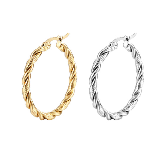 twist hoop earring 3cm manufacturer