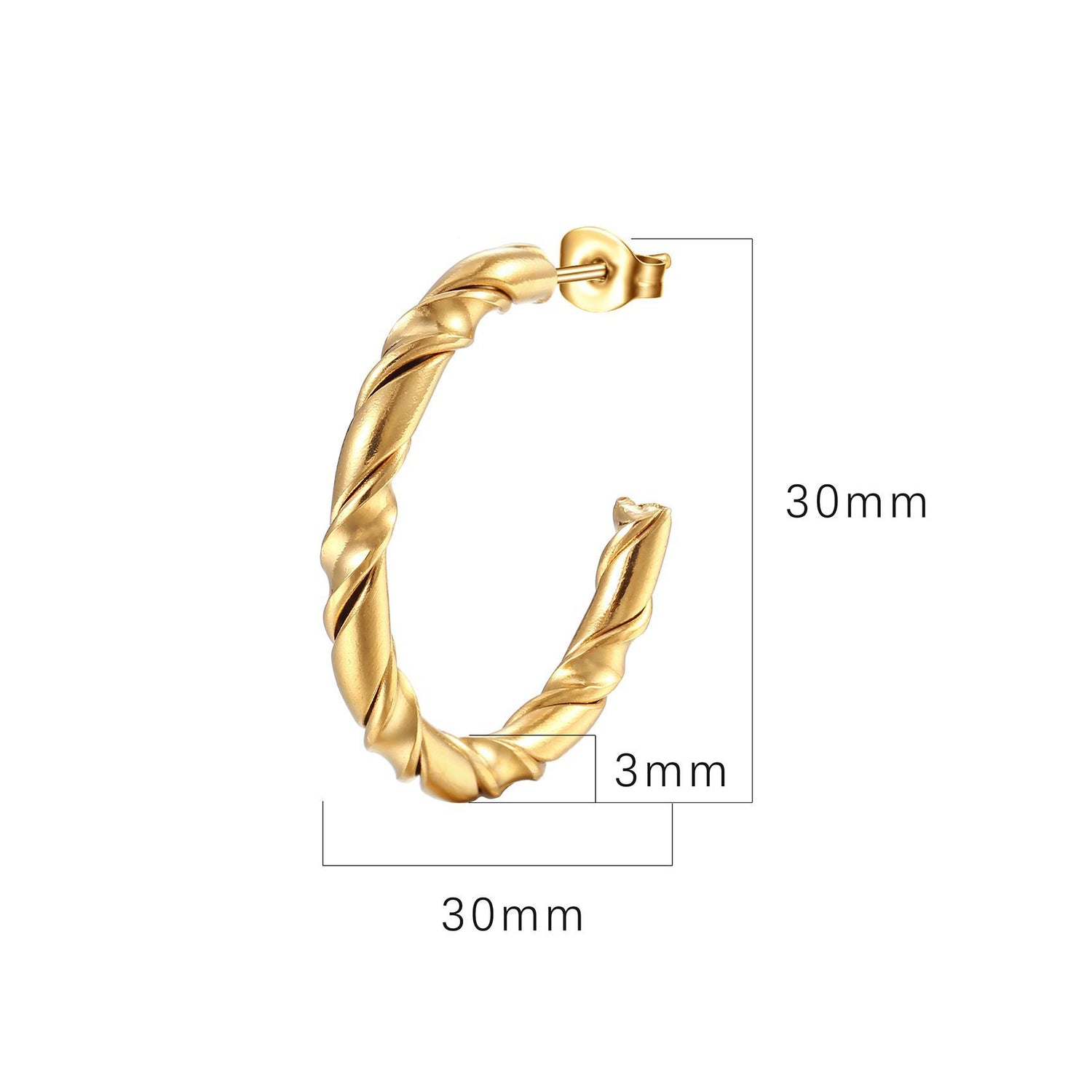 wholesale twist half hoop 