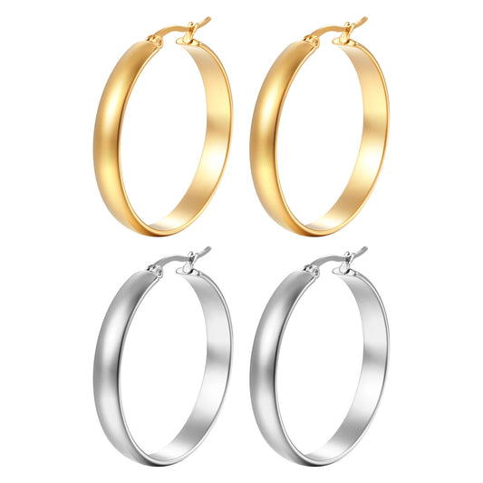 flat edge hoop earring manufacturer