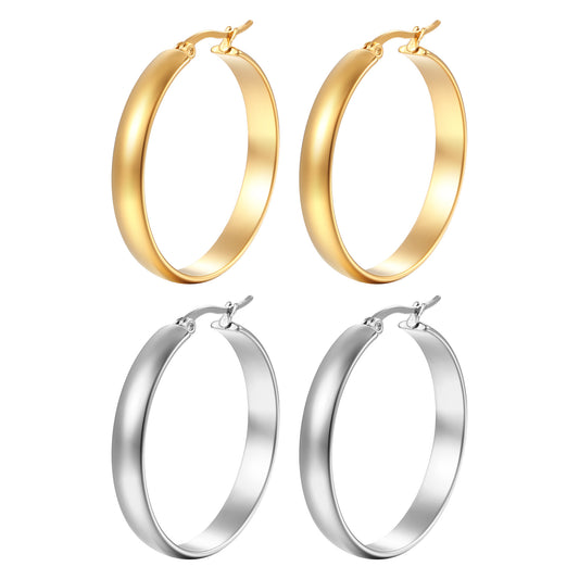 flat edge hoop earring manufacturer