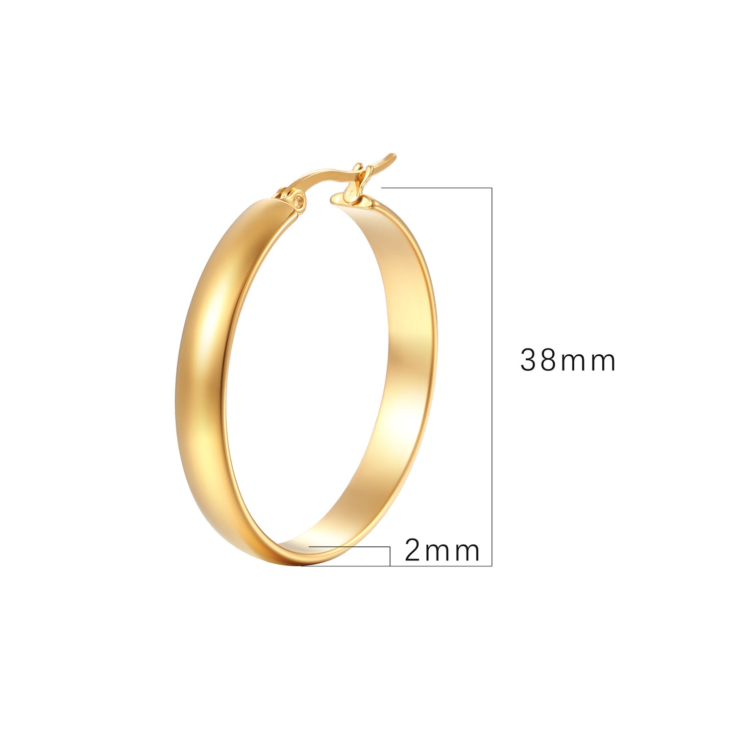 flat edge hoop earring supplier