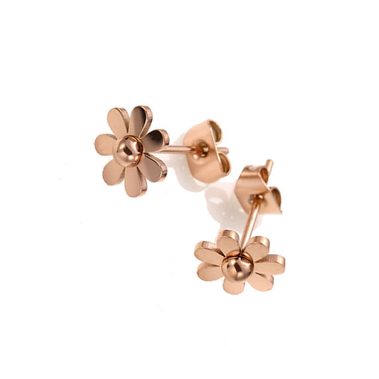 wholesale tiny charm stainless steel daisy flower stud earrings jewelry earring unisex china manufacturer supplier