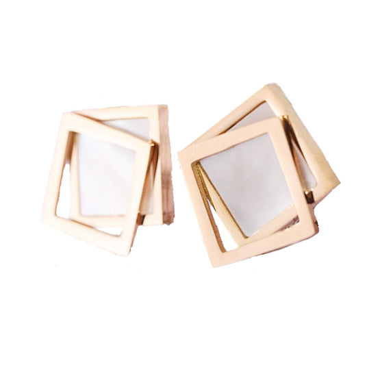 wholesale tiny charm stainless steel square stud earrings jewelry earring unisex china manufacturer supplier