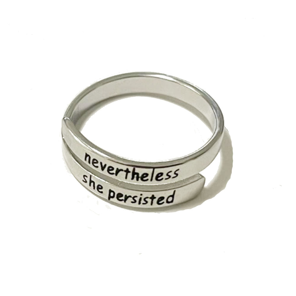 wholesale fashion wedding party stainless steel inspirational engraving finger ring jewelry unisex rings manufacturer supplier