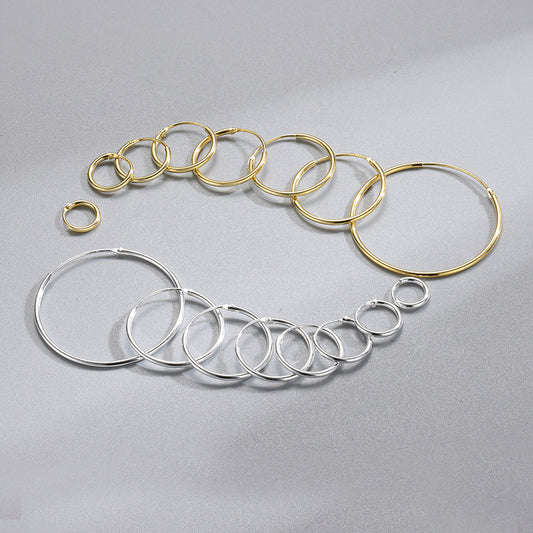 925 sterling silver unisex men women thin hoop earrings can diy your own beads tassel frienge hoops designs earring for retailer
